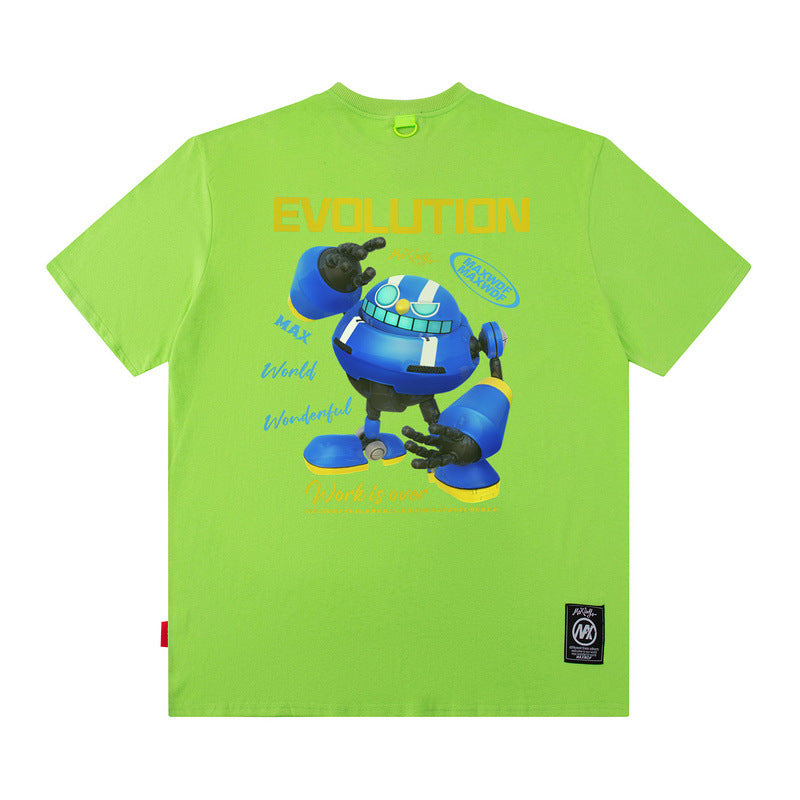 Men T Shirt Couple Short Sleeve Hip Hop Spring and Summer Loose