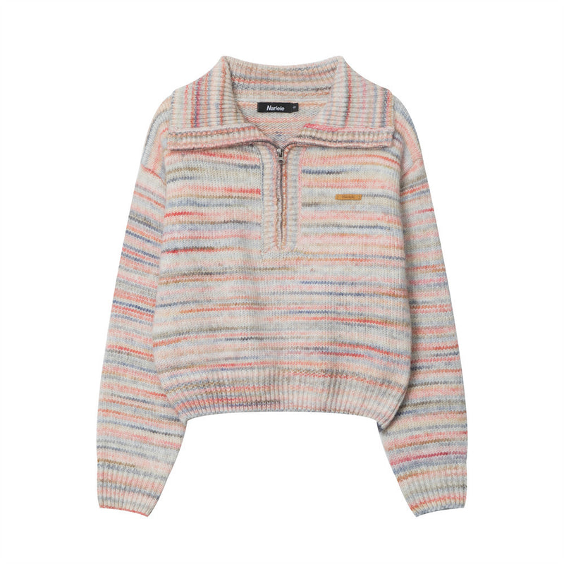 Women Sweater Short Sweater Girls' Autumn Casual Long-Sleeved Sweater