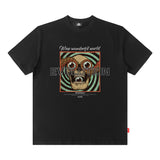 Men's T Shirt Printed Short-Sleeved T-shirt Men's and Women's Retro Loose Top