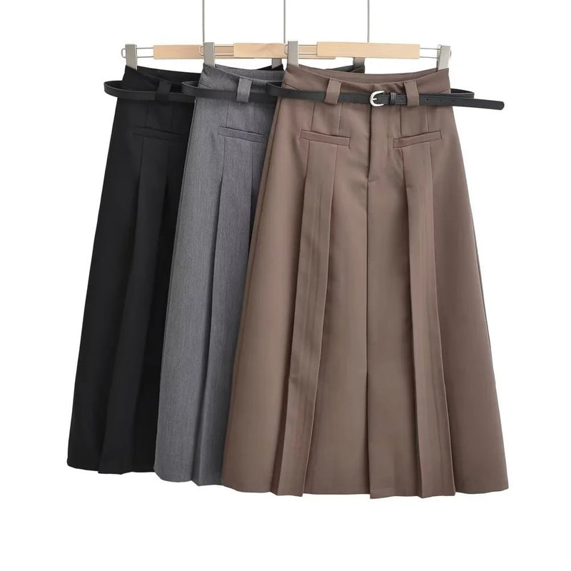 Women Skirt Suit Skirt Autumn Women's Midi Skirt