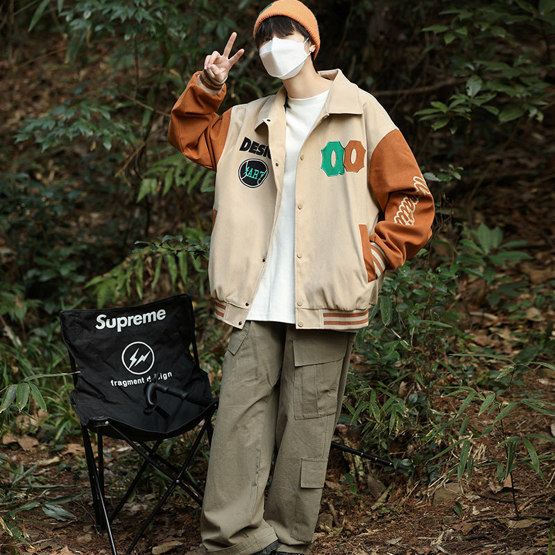Varsity Jacket Vintage Baseball Jacket Men's Spring and Autumn Clothing