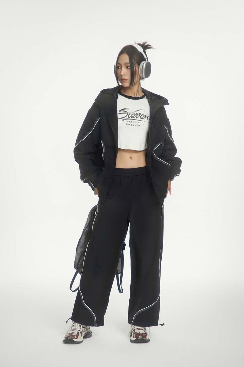 Unisex Jacket Autumn Sports Style Contrast Color Coat