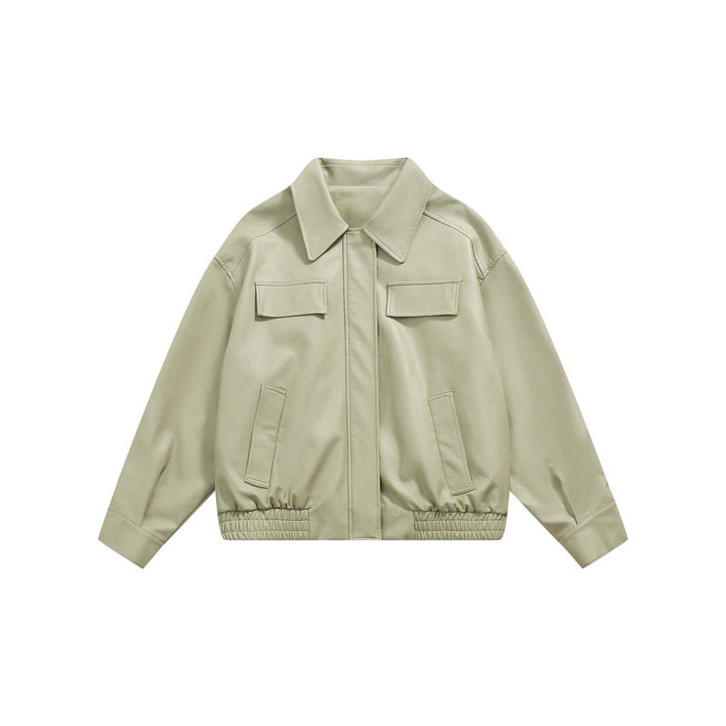 Unisex Jacket Autumn Hot Girl Cropped Leather Coat