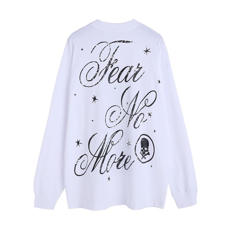Men Long Sleeve Shirt Printed Long Sleeve Bottoming T-shirt Men and Women Hiphop Idle Style