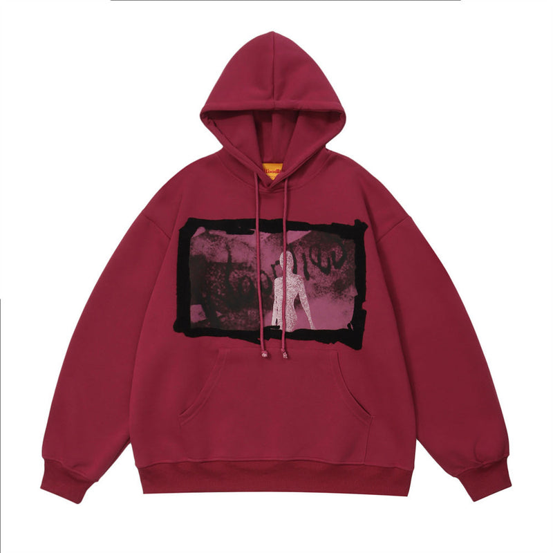 Men Hoodie Figure Printed Hoodie Male