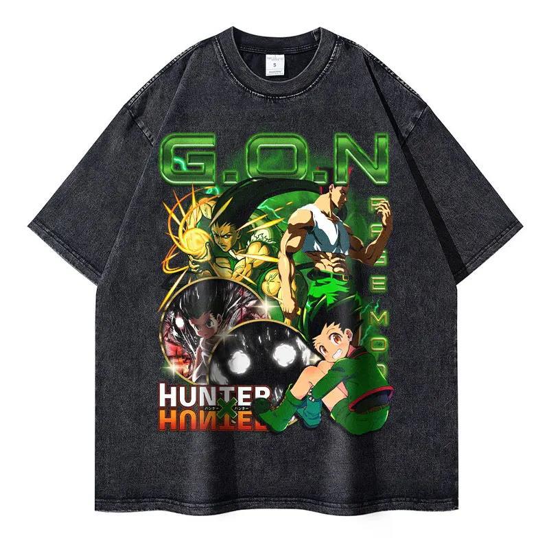 Anime Hunter x Hunter T-shirts Vintage Washed Phantom