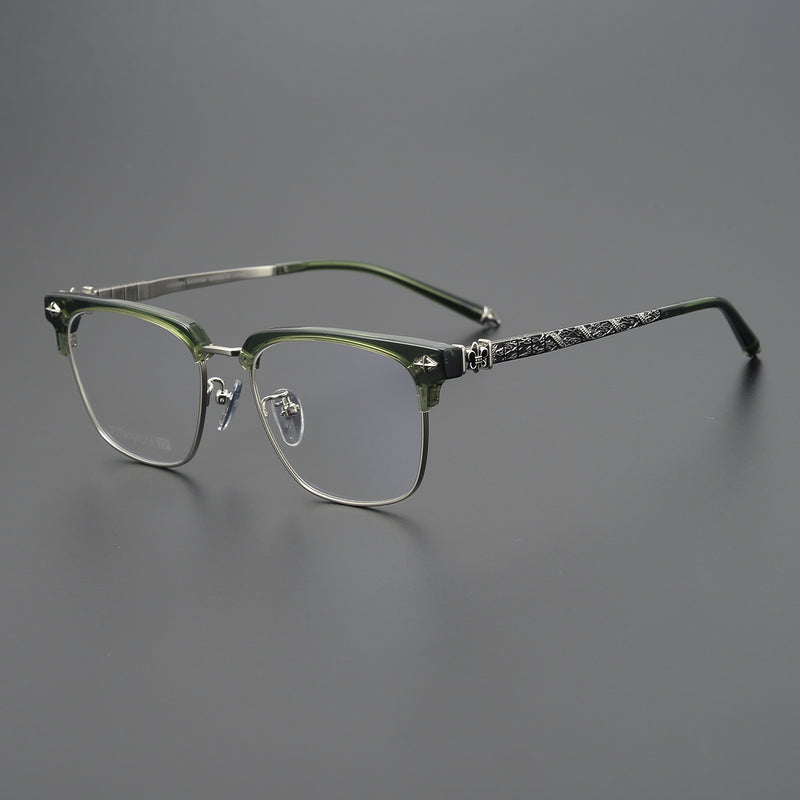 CHH Chrome Hearts Glasses Frameless Pure Titanium Glasses Frame Business