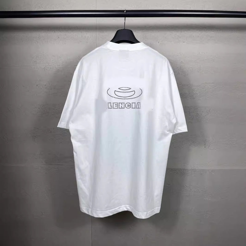 Men T-shirts Classic LOGO Hot Diamond Short Sleeve T-Shirt Short Sleeve Loose Casual