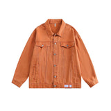 Unisex Jacket Autumn Washed Dyed Denim Coat