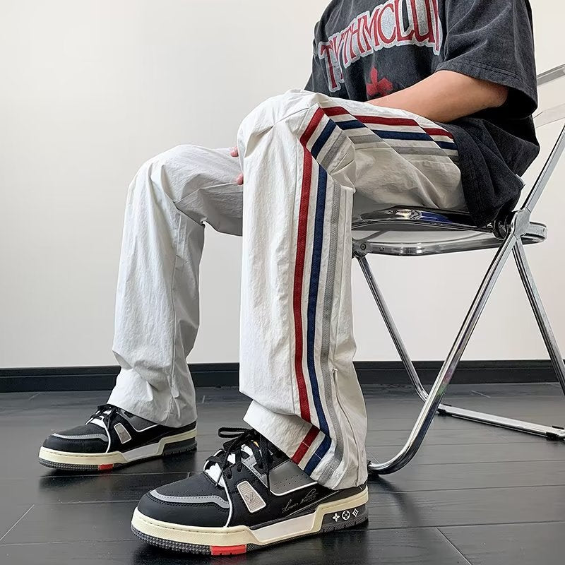 Men Sweatpants Pants Men's Summer Fashion Brand Pu Shuai Wide-Leg Casual Pants