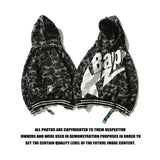 Bathing Ape XINGX Camo Black Sweatshirt Camouflage Hoodie