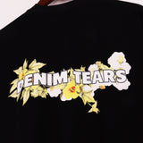 Denim Tears T Shirts Letter Portrait Short Sleeve T-Shirt