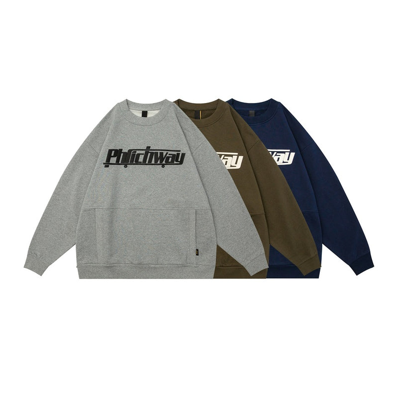Unisex Hoodie Retro Crew Neck Pullover Sweatshirt Men's Top Autumn and Winter