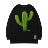 Men Long Sleeve Shirt Printed Long Sleeve T-shirt Men and Women Retro Loose Couple Casual