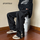 Men Sweatpants Men's Spring and Autumn Fashion Brand Workwear Pants Straight Mop Casual
