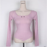 Women Long Sleeve Shirt Tube Top Vest Long Sleeve