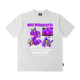 Men T Shirt Short-Sleeved T-shirt Men's Fashion Brand Ins Hong Kong Style Hip Hop Summer Wear