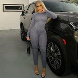 Women Jumpsuit Women's Winter Fashion Printing Sports Long Sleeve Jumpsuit