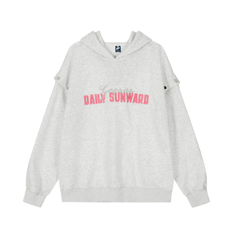 Men Hoodie Hooded Sweater Men's Sleeve Hoodie Top Loose