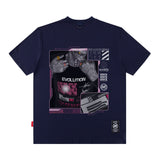 Men T Shirt Printed Short-Sleeved T-shirt Men's Fashion Brand Street round Neck Loose