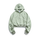 Unisex Sweatshirt Autumn Embroidery Half Zipper Sweater