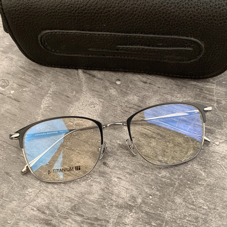 CHH Chrome Hearts Glasses Pure Titanium Ultra Light Retro Fashion Personality Glasses Frame