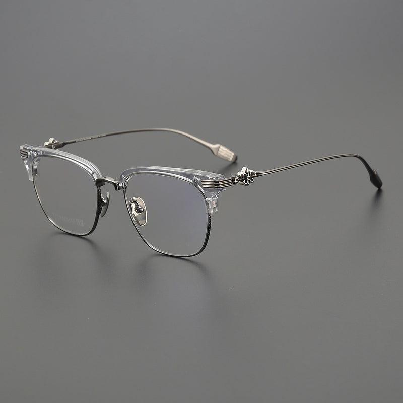 CHH Chrome Hearts Glasses Japanese fashion ultra-light pure titanium half-frame glasses frame