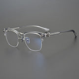 CHH Chrome Hearts Glasses Light Luxury Square Thick Frame Half Frame Myopia Glasses Frame