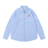 Men Long Sleeved T Shirt Embroidered Long Sleeve Shirt Boys All-Matching Casual Ruffle Handsome Loose Spring and Autumn