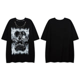 Men's T Shirt Five-Pointed Star Printed Short-Sleeved T-shirt Men's and Women's Hiphop