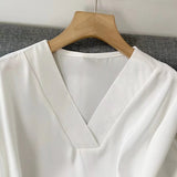 Women T-Shirt Summer Women's Clothing V-neck Shirt