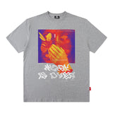 Men T Shirt T-shirt Street Vintage Portrait Short Sleeve Men and Women