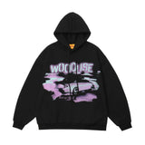 Men Hoodie Inkjet Printed Hoodie Paste Cloth Embroidery Letters