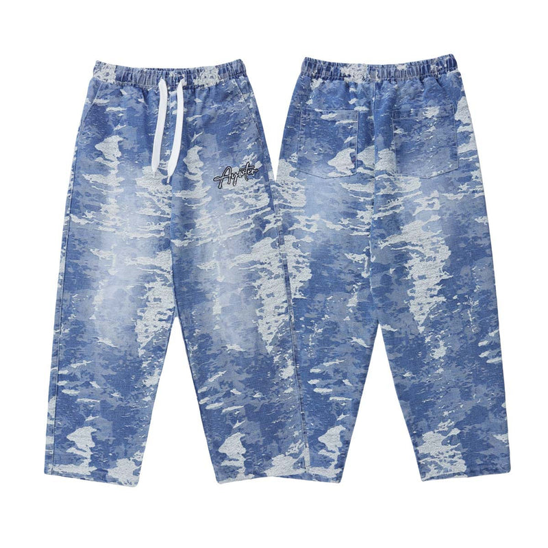 Unisex Pants Autumn Snowflake Casual Jeans