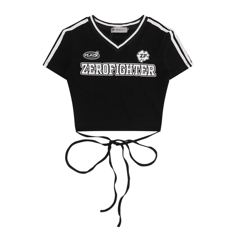 Women T-shirt Letter Printed Short T-shirt Women's Summer Casual