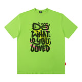 Men T Shirt Fashion Brand Letter Graffiti T-shirt Men and Women Couple Loose Short Sleeve