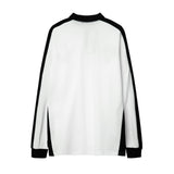 Men Hoodie Sweater Loose Men's Letter Embroidered Long Sleeve Polo Shirt