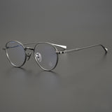 CHH Chrome Hearts Glasses Collection Versatile Vintage Round Engraved Pure Titanium Myopia Glasses Frame