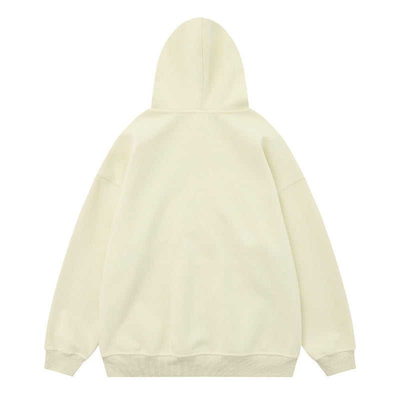 Men Hoodie Butterfly Patch Embroidered Hoodie