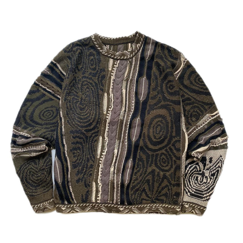 Kapital Sweater Vintage Hida Hehong Wind Anti-war Sweater round Neck Loose Pullover Sweater Vintage