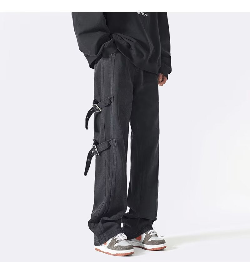 Men Sweatpants Overalls Men's Spring and Summer Loose Straight Casual Pants Trendy