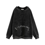 Men Hoodie Worn Looking Washed-out Hooded Sweater Men's Spring and Autumn Loose