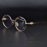 CHH Chrome Hearts Glasses carved high-end spectacle frame round literary spectacle frame