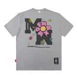 Men T Shirt Drop-Shoulder Sleeve Short Sleeve T-shirt Men and Women Street Loose