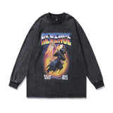 Men Long Sleeve Shirt American Printed round Neck Long Sleeve Sweater for Men and Women Couple Autumn and Winter