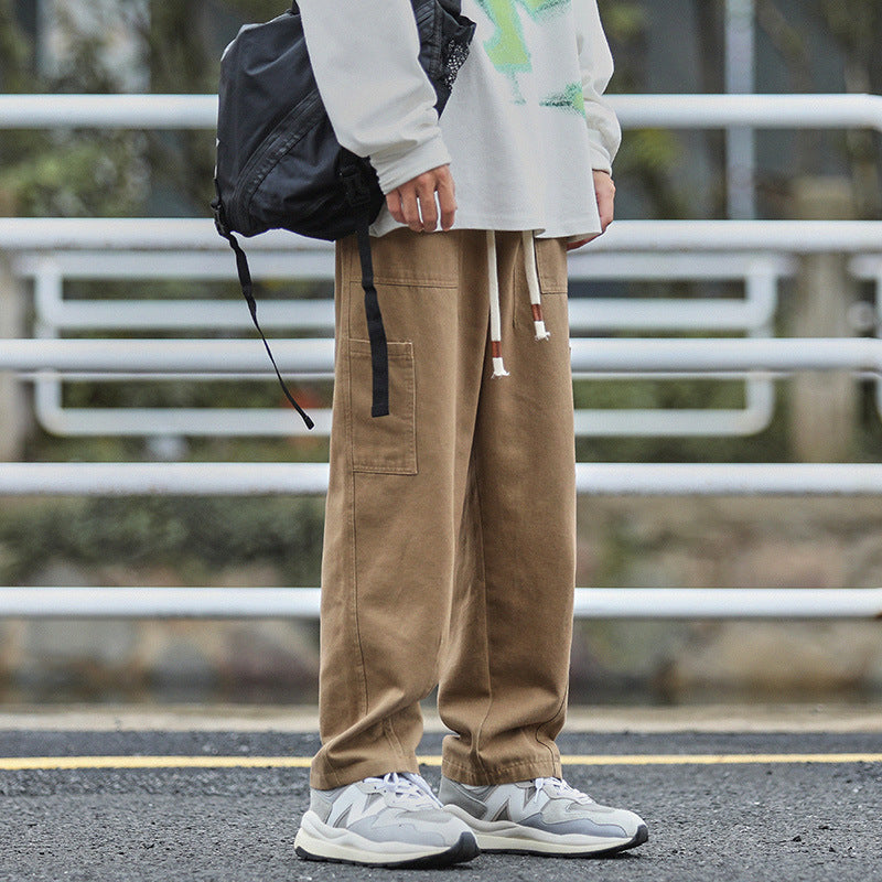 Men Sweatpants Workwear Pants Men's Autumn Loose Straight Casual Pants