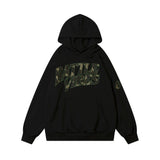 Men Fleece Lined Hoodie Embroidered Hoodie Men's Ins Casual Loose Hoodie Autumn and Winter