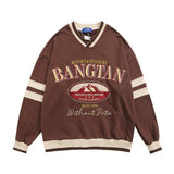 Men Hoodie Sweater Men's Spring and Autumn Loose Sports Stitching Casual Long Sleeve