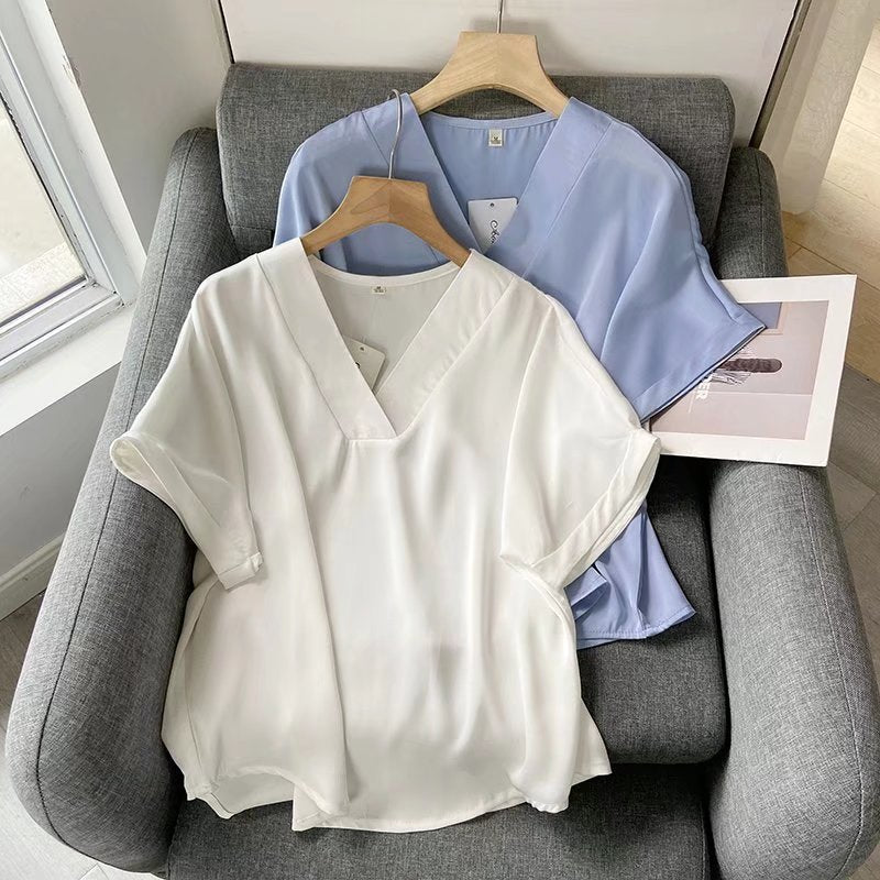 Women T-Shirt Summer Women's Clothing V-neck Shirt