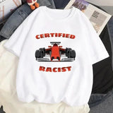 Certified Racist T-shirt White T-shirt Casual Baseball